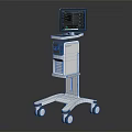 Mobile Medical Cart With Digital Display Screen And Rolling Wheels For Healthcare Workstations