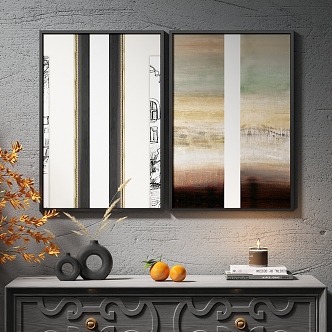 Modern Simple Light Luxury Hanging Painting Decorative Painting Abstract Painting Art Painting 3d model