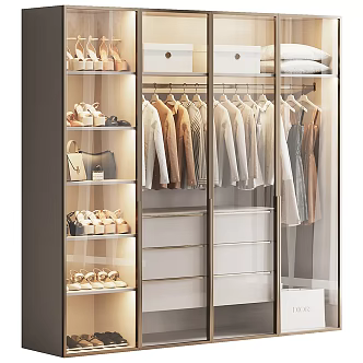 Modern wardrobe 3d model