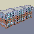 Modern Multi Story Apartment Building Exterior With Balconies Windows And Brown Gray Facade