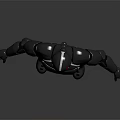 Humanoid Robot Character Featuring Silver Armor Red Helmet And Muscular Body Design