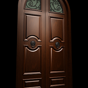 European style door European and American curved door 3d model