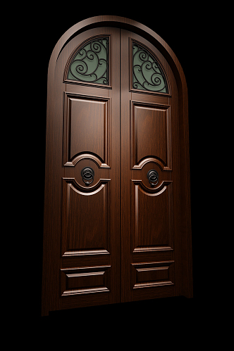 European style door European and American curved door 3d model