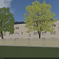Two Story Classical Detached Villa Exterior With Balconies Windows Garden Flower Beds And Car