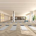 Spacious Light Filled Yoga Studio With Mats Bolsters And Lockers