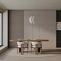 Modern table combination 3d model