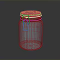 Transparent Glass Jar With Metal Clasp Lid For Airtight Food Storage Container
