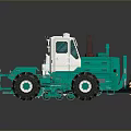 Green And White Heavy Duty Trucks With Large Tires For Construction Work