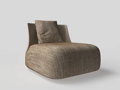 Modern Fabric Casual Single Sofa 3d model