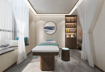 New Chinese SPA Beauty Room 3d model