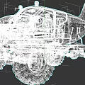 Rusty Off Road Vehicle With Large Tires And Mechanical Parts Post Apocalyptic Design