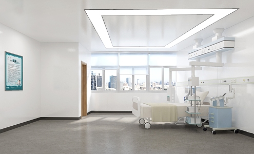 Hospital ICU Ward 3d model