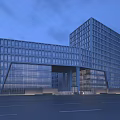 Modern Industrial Factory Building With Glass Curtain Wall And Multi Story Structure