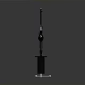 Modern Electronic Desk Lamp With Black Flexible Arm And Red Accent Design
