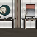 New Chinese style porch bar table 3d model