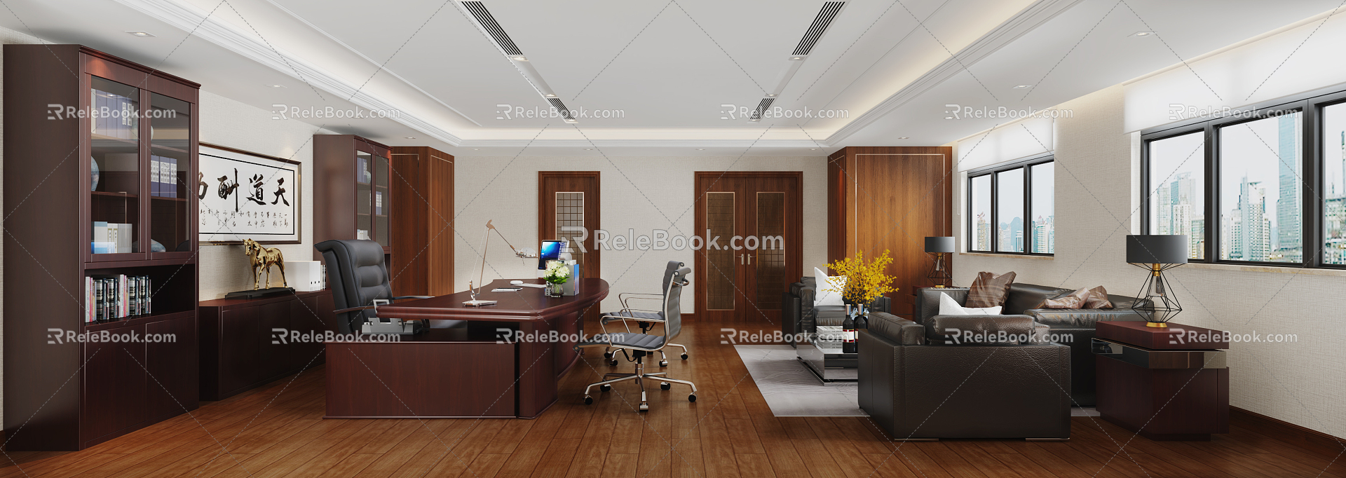 Modern Office Manager's Office 3d model