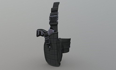 weapon thigh holster 3d model