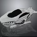 Futuristic White Spacecraft With Aerodynamic Design For Space Exploration Concept Model