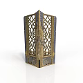 Intricate Architectural Ornament With Lattice Design Golden Accents And Blue Details