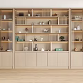 Bookshelf Storage Rack Decorative Cabinet Display Rack Book Decoration Ornaments 3d model