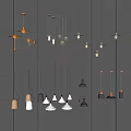 Modern lamp combination chandelier 3d model