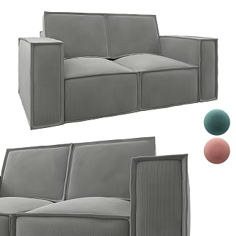 Double sofa 3d model