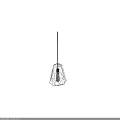 Modern Geometric Pendant Light With Black Metal Wire Frame And Clear Glass Bulb