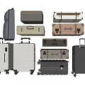 Varied Luggage Collection Showcasing Modern And Vintage Suitcases In Different Colors With Wheels