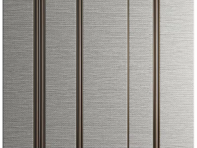 Textured Vertical Striped Wall Panel With Metallic Finish For Interior Design 3d model