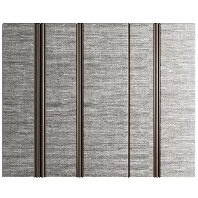 Textured Vertical Striped Wall Panel With Metallic Finish For Interior Design 3d model
