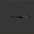 3D Rendering of Running Brown Deer With Antlers in Dark Background and Reflection