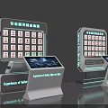 Interactive Safety Sign Experience Equipment Featuring Digital Displays And Instruction Panels 3d model