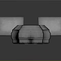 Geometric Objects With Rectangular Blocks Circular Textured Base And Digital