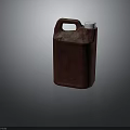 Red Plastic Container With White Lid And Handle On Dark Surface