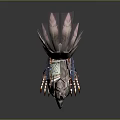 Mythical Bird Like Fantasy Game Character With Mechanical Armor And Colorful Feathers