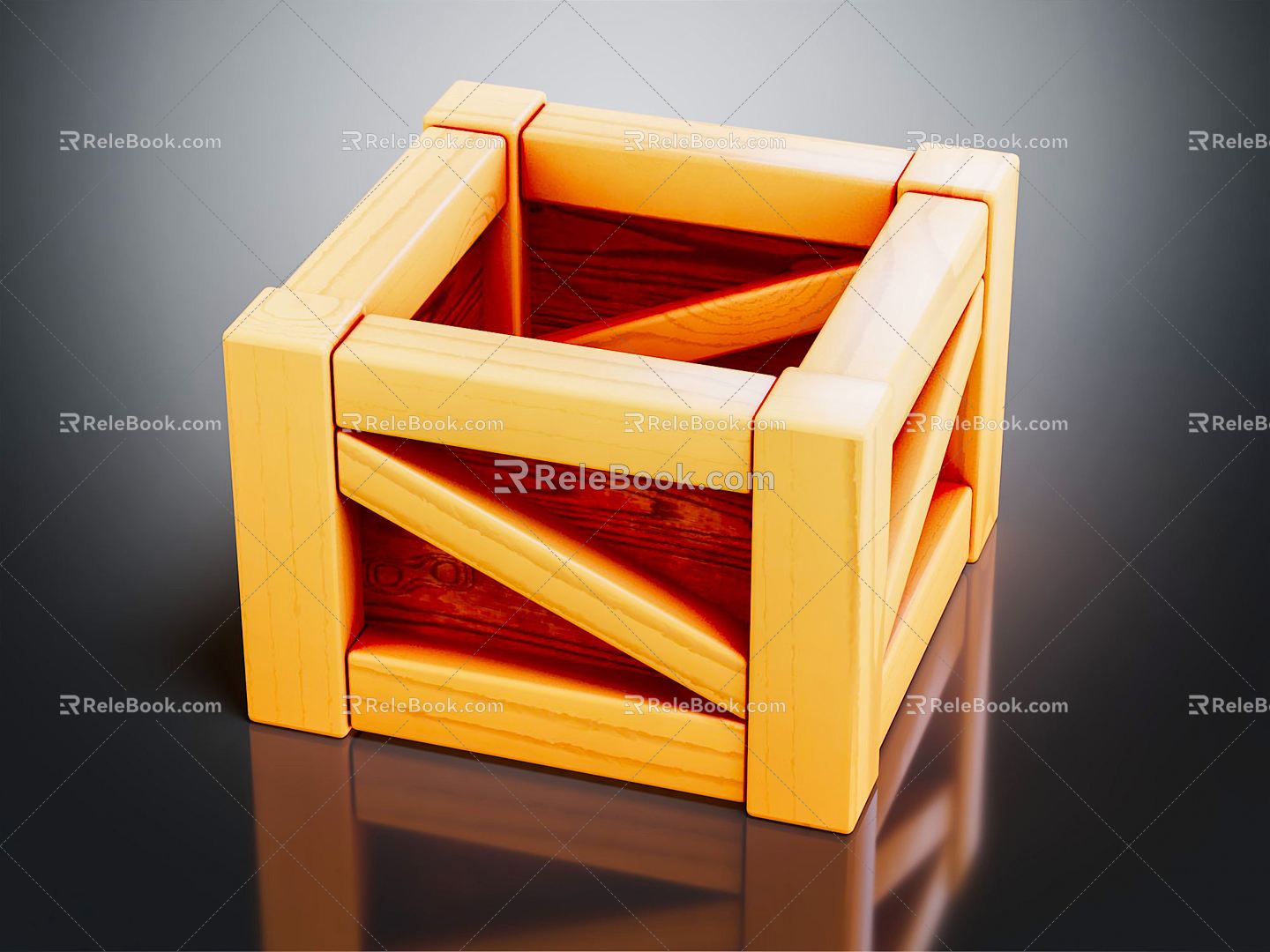 Modern Box Wooden Box model