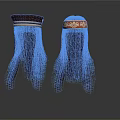 Two Black Wigs With Decorative Headbands One White Striped And One Patterned
