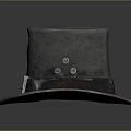 Vintage Wide Brim Hat With Leather Belt And Metal Buttons