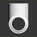 3D Rendered Silver Metal Pipe Fitting With Reflective Surface And Dark Background
