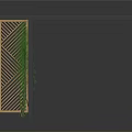 Modern Wooden Lattice Screen Partition With Black Frame And Bamboo Accents
