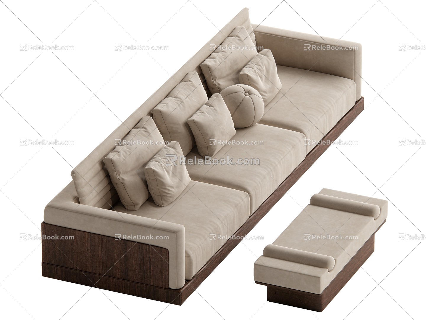 New Chinese-style Multi-person Sofa model