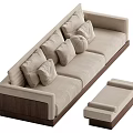 New Chinese-style Multi-person Sofa 3d model