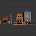 Medical Equipment Components Featuring Orange Enclosures Metal Fittings And Transparent Covers