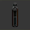 Classic M1911 A1 Pistol With Black Finish Red Textured Grip And Retro Design
