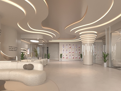 Beauty Nail Shop Massage Shop Massage Bed Beauty Shop Nail Shop Storefront 3d model