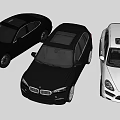 Luxury Cars Collection Featuring Black Sedan SUV And White Sports Vehicle