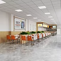 Functional Commercial Kitchen Interior With Stainless Steel Worktables Tiled Walls And Ceiling Lights