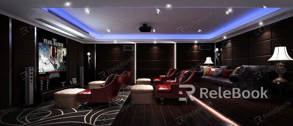 Jianou Video Room Video Hall Video Room Recreation Room model