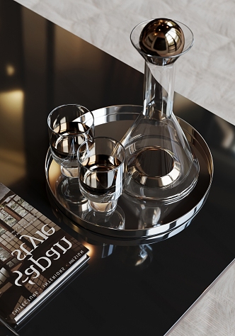 Modern Wine Glass 3d model