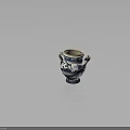 Traditional Blue And White Ceramic Teapot With Landscape Floral Motifs Handle Spout And Base